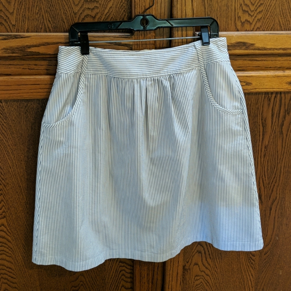 TALBOTS Black & White Stripes Skirt - 14